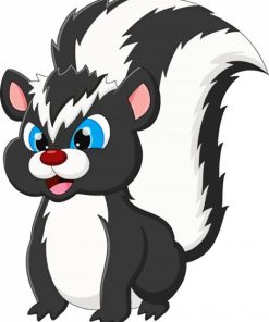 Cute Skunk Paint By Numbers