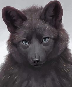 Black Wolf Paint By Numbers