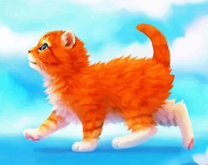 Orange Kitty Paint By Numbers