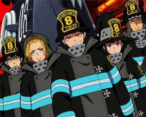 Fire Force Characters Paint By Numbers