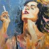 Smoking Girl Paint By Numbers