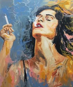 Smoking Girl Paint By Numbers