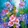 Hollyhocks Flowers Paint By Numbers