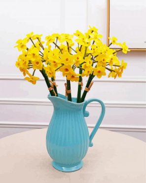 Wild Daffodils In Jug Paint By Numbers