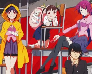 Monogatari Characters Paint By Numbers