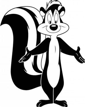 Le Pew Cartoon Paint By Numbers