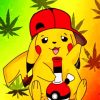 Pikatchu Smoking Paint By Numbers