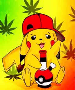 Pikatchu Smoking Paint By Numbers