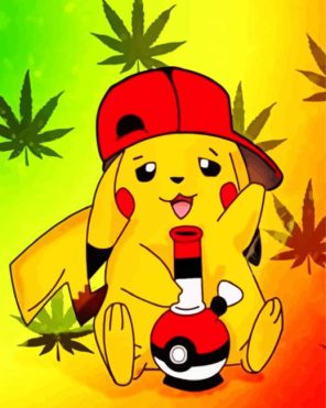 Pikatchu Smoking Paint By Numbers