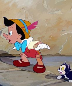 Pinocchio With Figaro Paint By Numbers