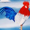 Rooster Illustration Paint By Numbers