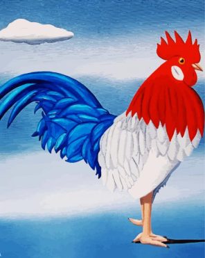 Rooster Illustration Paint By Numbers