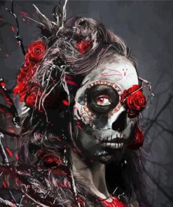 Creepy Skull Lady Paint By Numbers