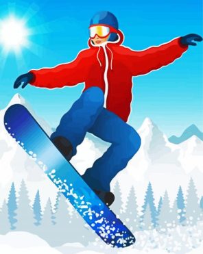 Snow boarder Paint By Numbers