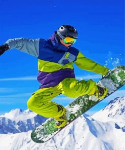 Alpine Snowboarding Paint By Numbers