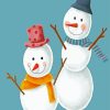 Snowmen Illustration Paint By Numbers