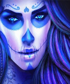 Aesthetic Skull Lady Paint By Numbers