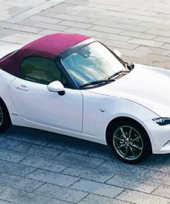 white Mazda Mx5 Paint By Numbers