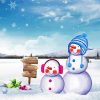 Artful Snowmen Paint By Numbers