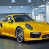 Yellow Porche Paint By Numbers