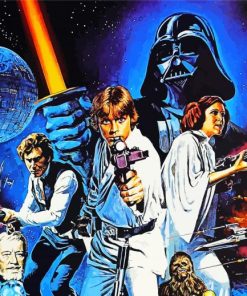 Star Wars Cartoon Poster Paint By Numbers