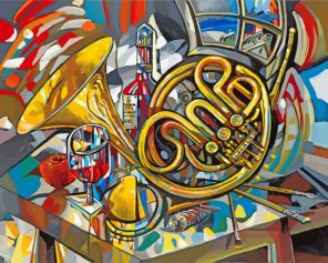 Abstract Tuba Paint By Numbers