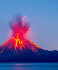 Krakatoa Volcano Paint By Numbers