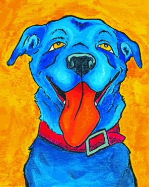 Blue Puppy Paint By Numbers