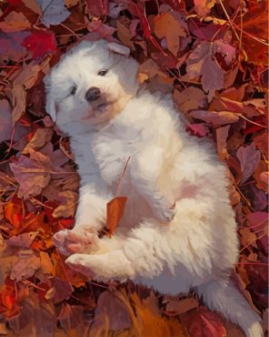 Cute Great Pyrenees Paint By Numbers