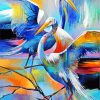 Colorful Crane Birds Paint By Numbers