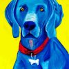 Artistic Blue Puppy Paint By Numbers