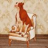 Cow On Chair Art Paint By Numbers