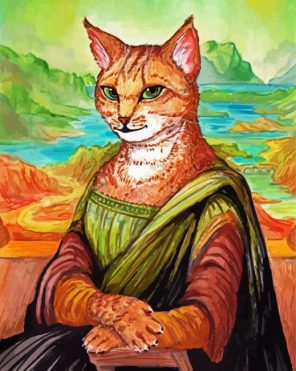 Mona Lisa Cat Paint By Numbers