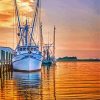 Shrimp Boat At Sunset Paint By Numbers