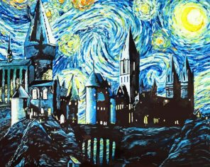 Starry Night Hogwarts Paint By Numbers