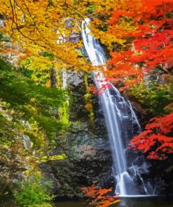 Aesthetic Waterfall Japan Paint By Numbers