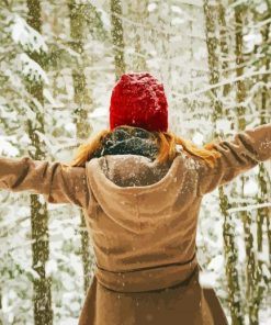 Woman In Snow Paint By Numbers