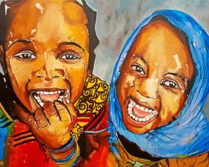 African Kids Paint By Numbers