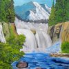 Alaskan Waterfall Paint By Numbers