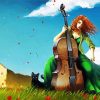 Anime Lady With Cello Paint By Numbers