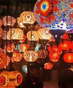 Asian Lamps Paint By Numbers