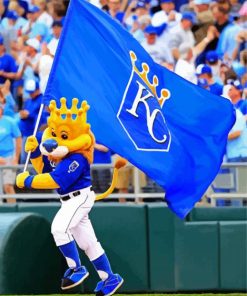 Baseball Royals Flage Paint By Numbers