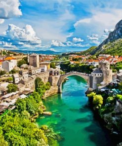 Mostar City Paint By Numbers