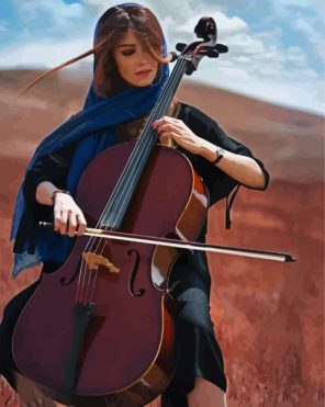 Lady Playing Cello Paint By Numbers