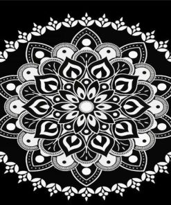 Monochrome Mandala Paint By Numbers