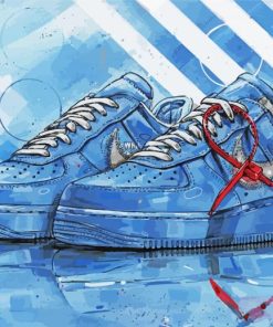 Blue Nike Air Paint By Numbers