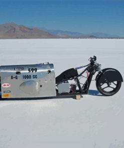 Bonneville Bike Paint By Numbers