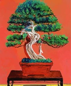 Green Bonsai Tree Paint By Numbers