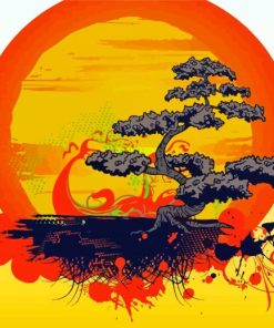 Bonsai Plant Paint By Numbers