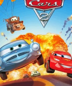 Cars Cartoon Poster Paint By Numbers